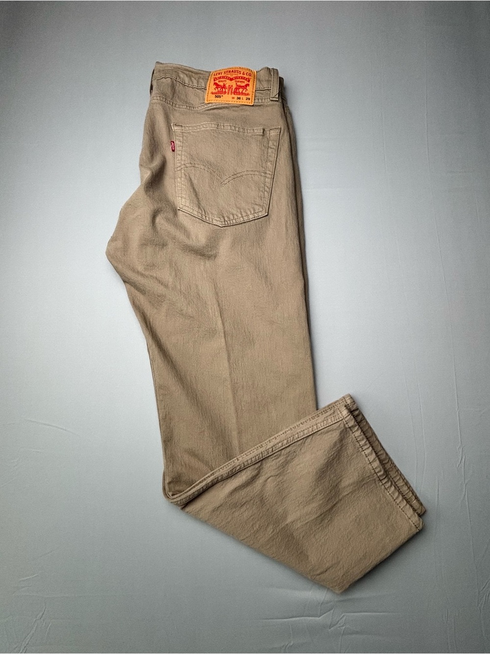 Levi's Men's Khaki Straight Fit Jeans 36X29 Waist